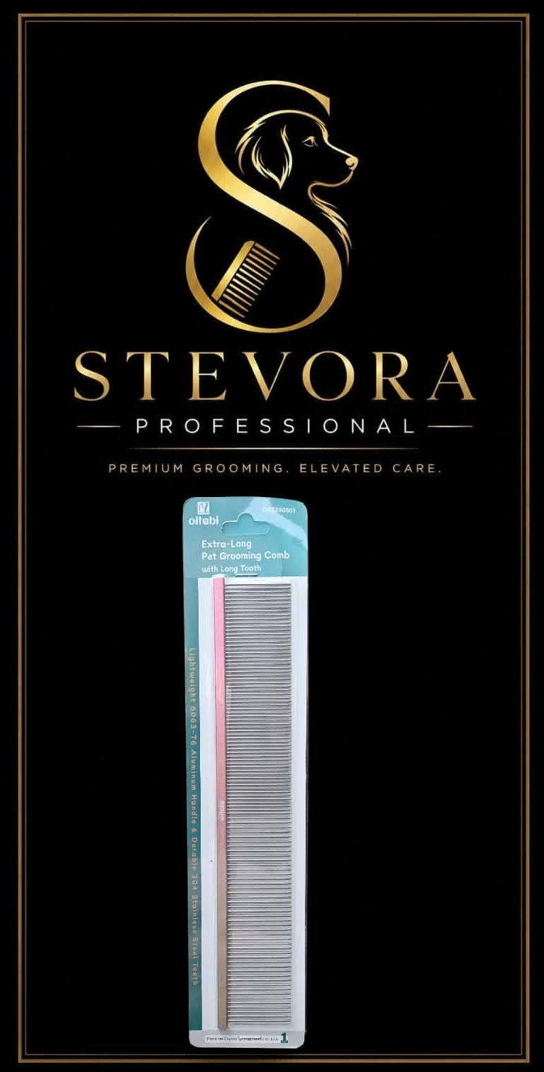 Extra Long Comb 24.5cm Pink & Gold