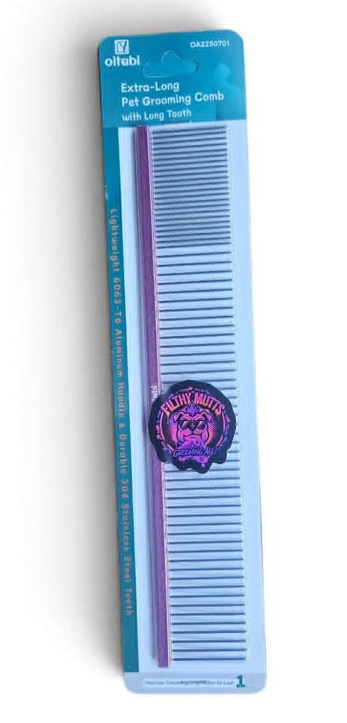 Comb xtra long pet grooming comb/ long teeth pink